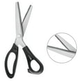 thumbnail image 1 of 9 Inch Pinking Shears for Fabric, Scalloped Zig Zag Scissors, Ergonomic Grips, Ultra-Sharp, Professional Peaking Shears for Sewing, Craft, Dressmaking(Black,4mm), 1 of 5