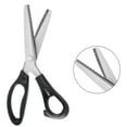 thumbnail image 1 of 9 Inch Pinking Shears for Fabric, Scalloped Zig Zag Scissors, Ergonomic Grips, Ultra-Sharp, Professional Peaking Shears for Sewing, Craft, Dressmaking(Black,7mm), 1 of 5