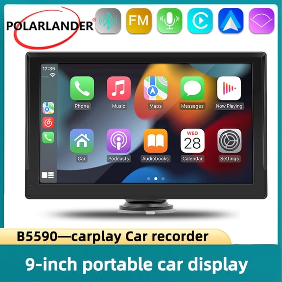 9 Inch Portable Car Display Wireless Carplay Android Auto Audio Video Player with DVR