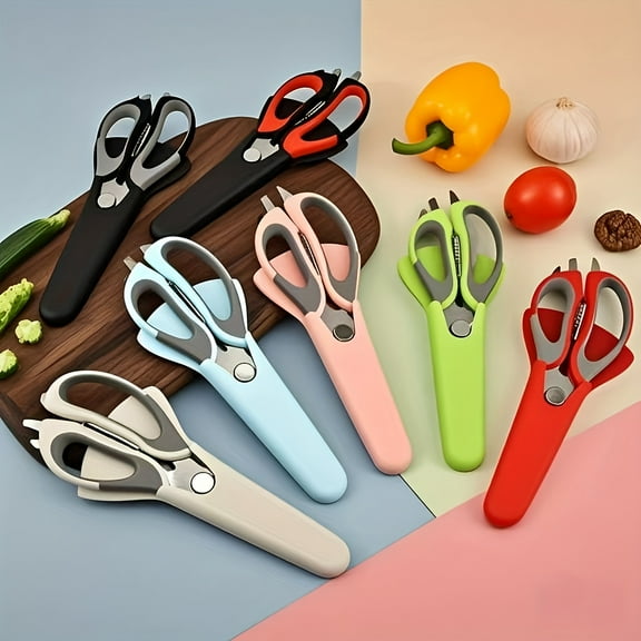 9 Inch Professional Heavy-Duty Kitchen Shears, Multipurpose Stainless Steel Cooking Scissors for Meat, Poultry, Herbs and Food Cutting