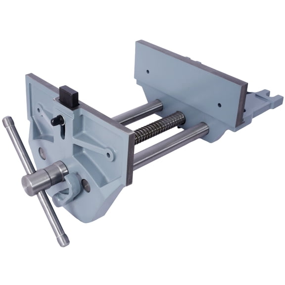 9 Inch Quick Release Woodworking Vise Heavy-Duty Cast Iron Bench Vise for Rapid Adjustments, Gray