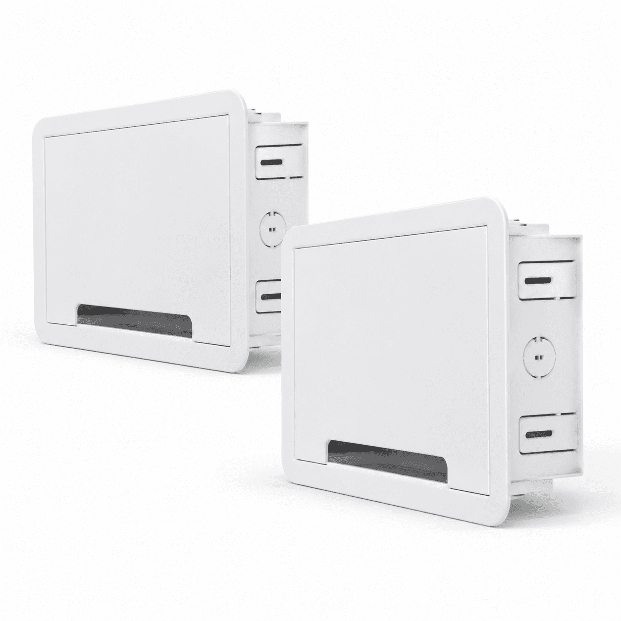 Recessed Communication Box 9-Inch Recessed In-Wall Media Box with Cable Management, 2 Pack ...