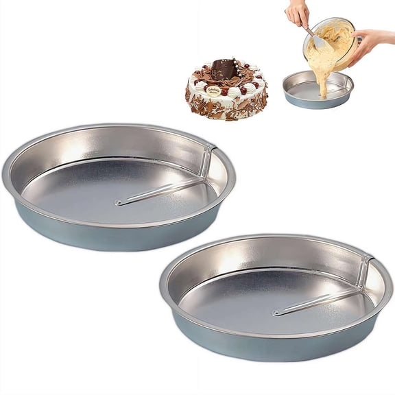 9 Inch Round Cake Pan, Easy Release Cake Tins with Easy-Open Lever, Stainless Steel Baking Mold for heesecake Chiffon Birthday Baking