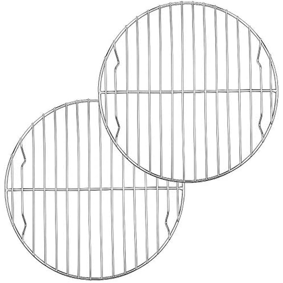 9 Inch Round Canning Steaming Racks, Stainless Steel Round Baking Cooling Rack Set of 2, Multi-Purpose for Air Fryer Pressure Cooker, Dishwasher Safe