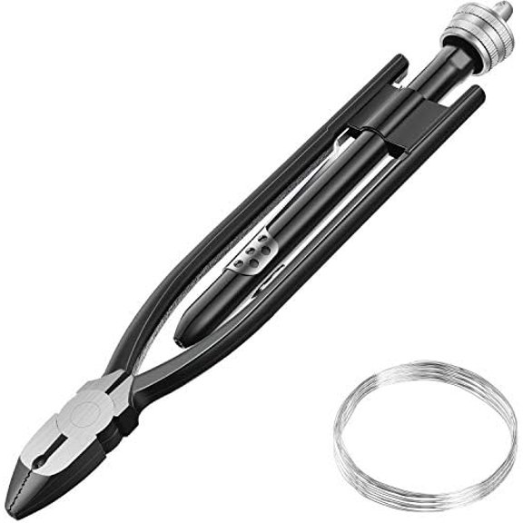 9 Inch Safety Wire Twisting Pliers, Aircraft Wire Twisting Tool with 10 Meters 0.5 mm, Automatic Metal Lock Twister for Aircraft Auto Industry$$Tools & Hardware Other