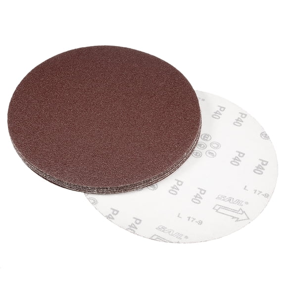 9 Inch Sanding Disc 40 Grits Flocking Sandpaper for Sander 10 Pcs