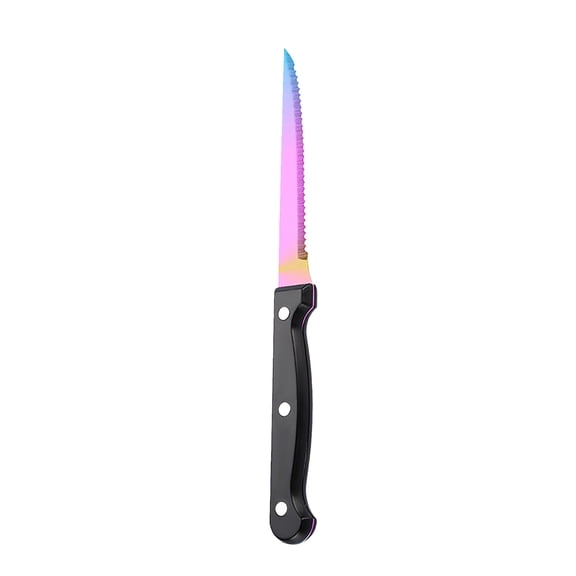 9 Inch Serrated Steak Knife Pointed Tip Stainless Steel Steak Knife Sharp Blade Flatware for Kitchen Restaurant Camping