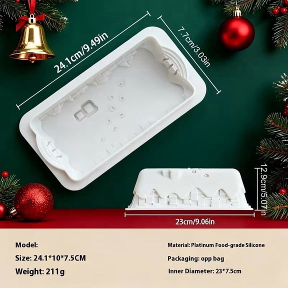 9-Inch Silicone Igloo Cake Mold for Christmas Mousse Desserts - BPA-Free Baking Mold