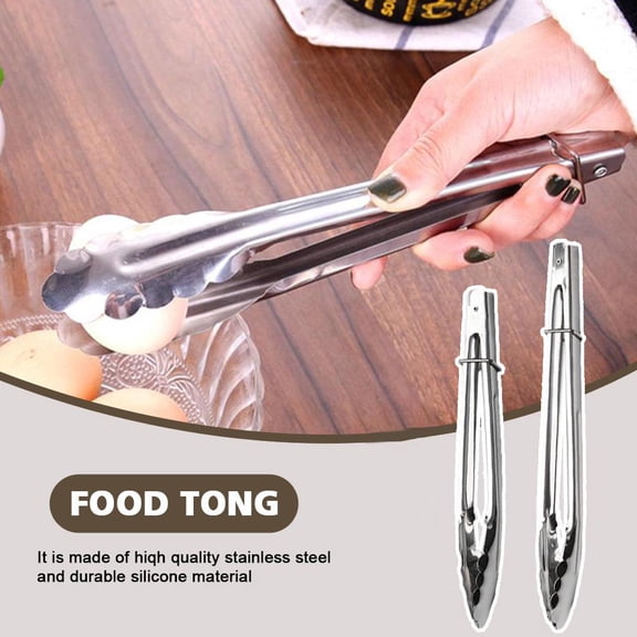 9 Inch Silver Stainless Steel Bread Clip 7 Inch Plum Blossom Mini Food Clip Outdoor Barbecue Carbon Clip Food Clip Barbecue Clip Wholesale