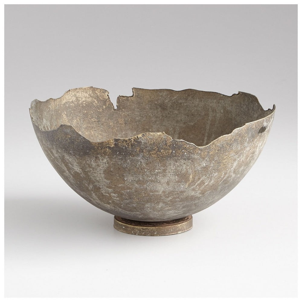 Handcrafted Industrial Brown Metal Decorative Bowl