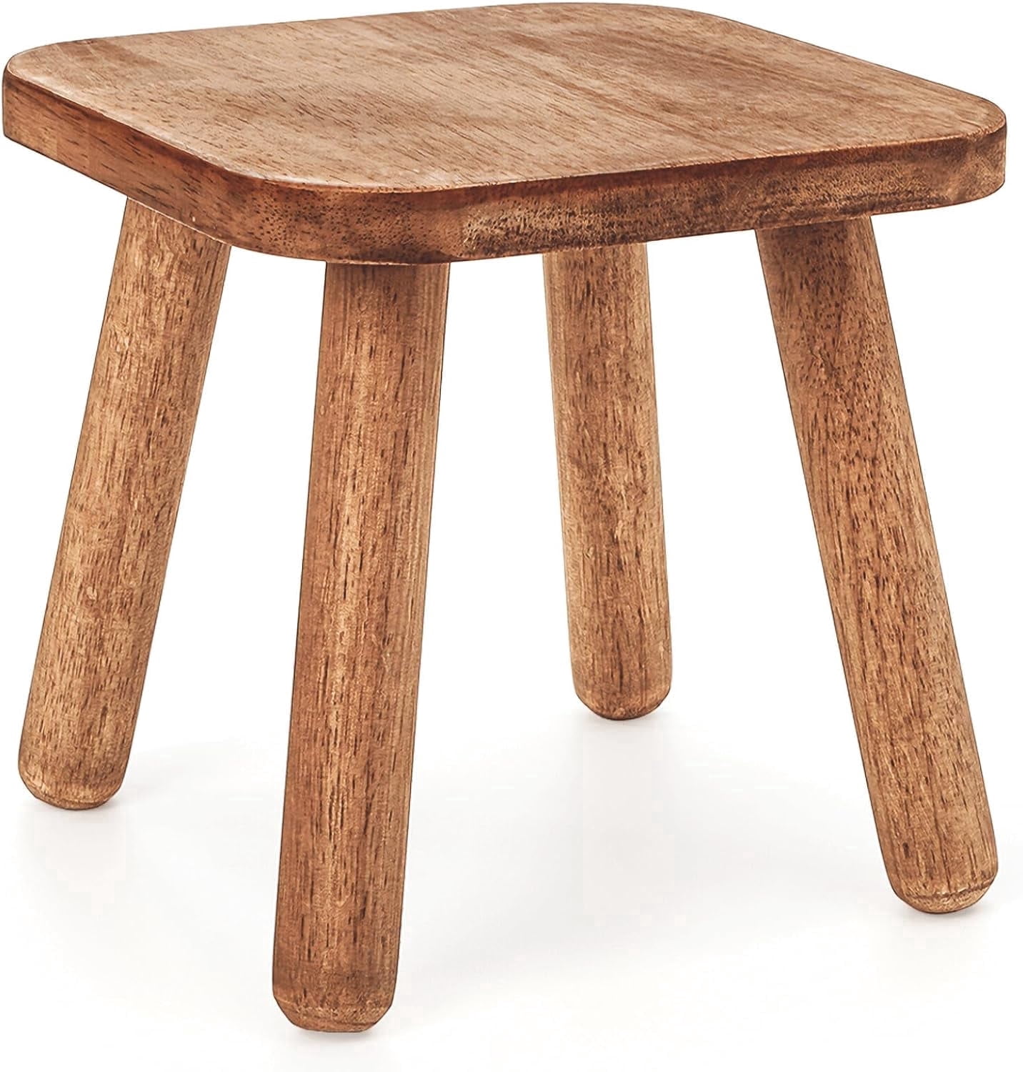 9 Inch Small Wooden Step Stool, Non-Slip One Step Stool for Adults ...