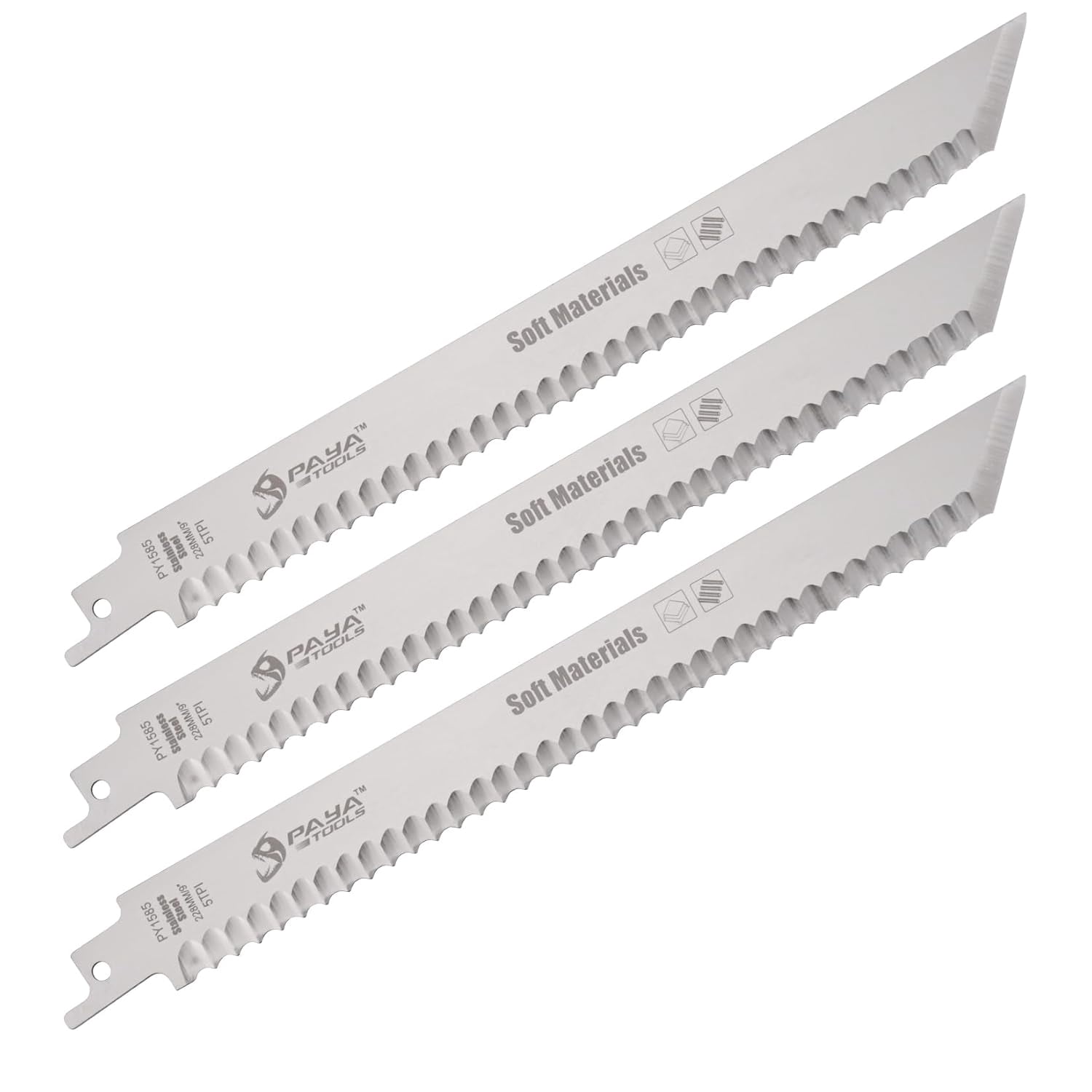 9-Inch Soft Material Reciprocating Saw Blades 3 Piece Sawzall Blades for Cutting Sponge Foam Insulation Material
