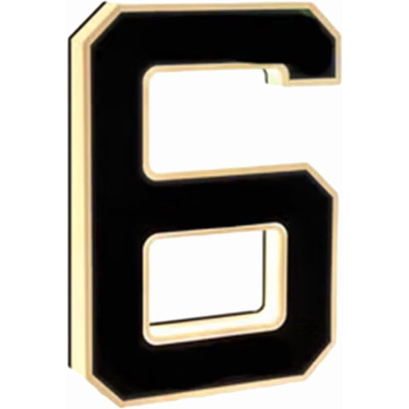 9 Inch Solar Lighted House Numbers for Outside,1 Pcs Light Up Waterproof LED Address Signs,Backlit Illuminated Exterior Modern Houses Number Light,Home Garage Shop Numbers Light Sign (6)