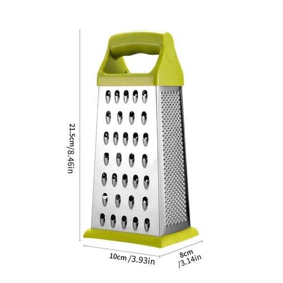 9-Inch Stainless Steel Box Grater - Versatile Vegetable & Cheese Slicer for Effortless Shredding and Slicing