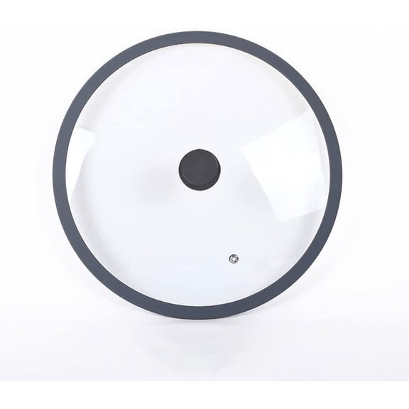 9 Inch Tempered Glass Lid Universal Cover Replacement With Steam Vent Silicone Rim For Instant Pot Cast Iron Skillet