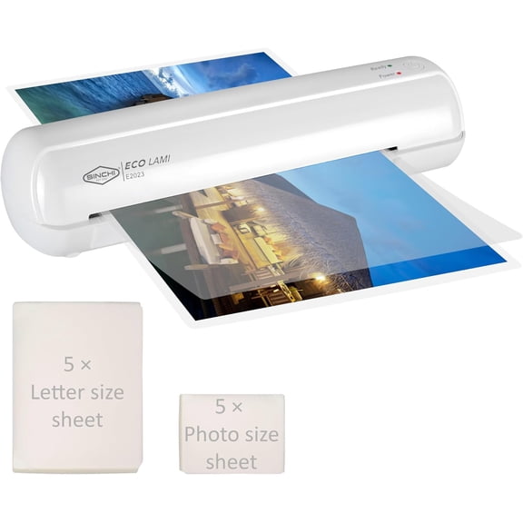 9-Inch Thermal Laminator, 35 Mil, 3-Min Warm-Up, Compact Lamination Machine with 10 Pouches, Jam Release Lever, Auto Shut-Off, One-Touch Operation for Home, Office, School
