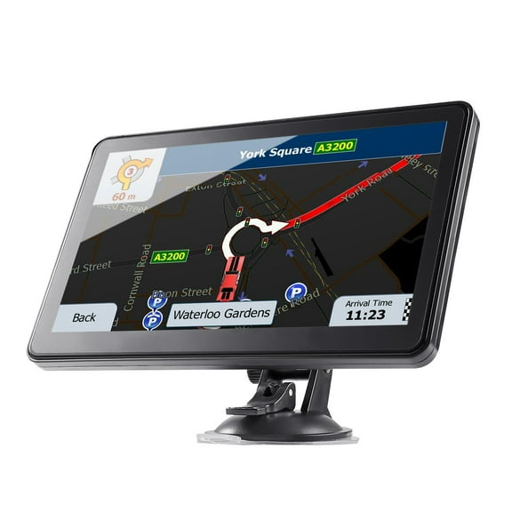 9 Inch Touch Screen GPS Navigation System 16GB with Lifetime Map Updates Voice Guidance Speed Red Light Warning Custom Truck Routing for Car Truck RV