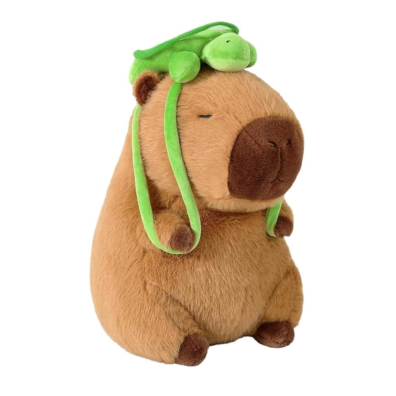 9 Inch Turtle Backpack Pink Capybara Plush, All Age Holiday Gift Toy