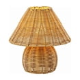 thumbnail image 1 of 9-Inch USB Rechargeable Rattan Table Lamp, Portable Indoor Outdoor Ambiance Light, Garden Patio Decor Light, New Home Gift, 1 of 5