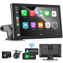 9 Inch Wireless Apple Carplay Car Stereo, Touch Car Play Screen Audio Car Radio Receiver, 2.5K Dash Cam,1080p Backup Camera DVR, Drive Mate Carplay Navigation, Multimedia Player