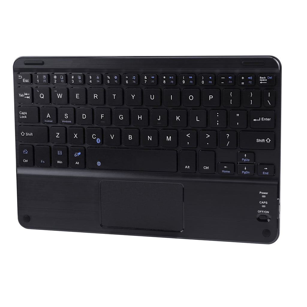 9-Inch Wireless Bluetooth Keyboard with Touchpad, Compact Small Tablet Keyboard for iPad Android Tablets Smartphones Laptops, Portable Slim Design for Travel Home Office.