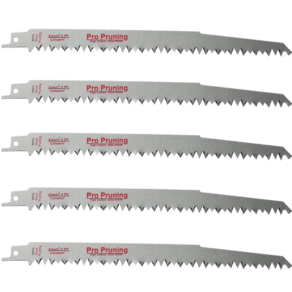 9-Inch Wood Pruning Reciprocating / Sawzall Saw Blades (5 TPI) - 5 Pack - Caliastro