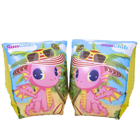 Pool Central 9" Inflatable Pink Dragon Swimming Arm Floats