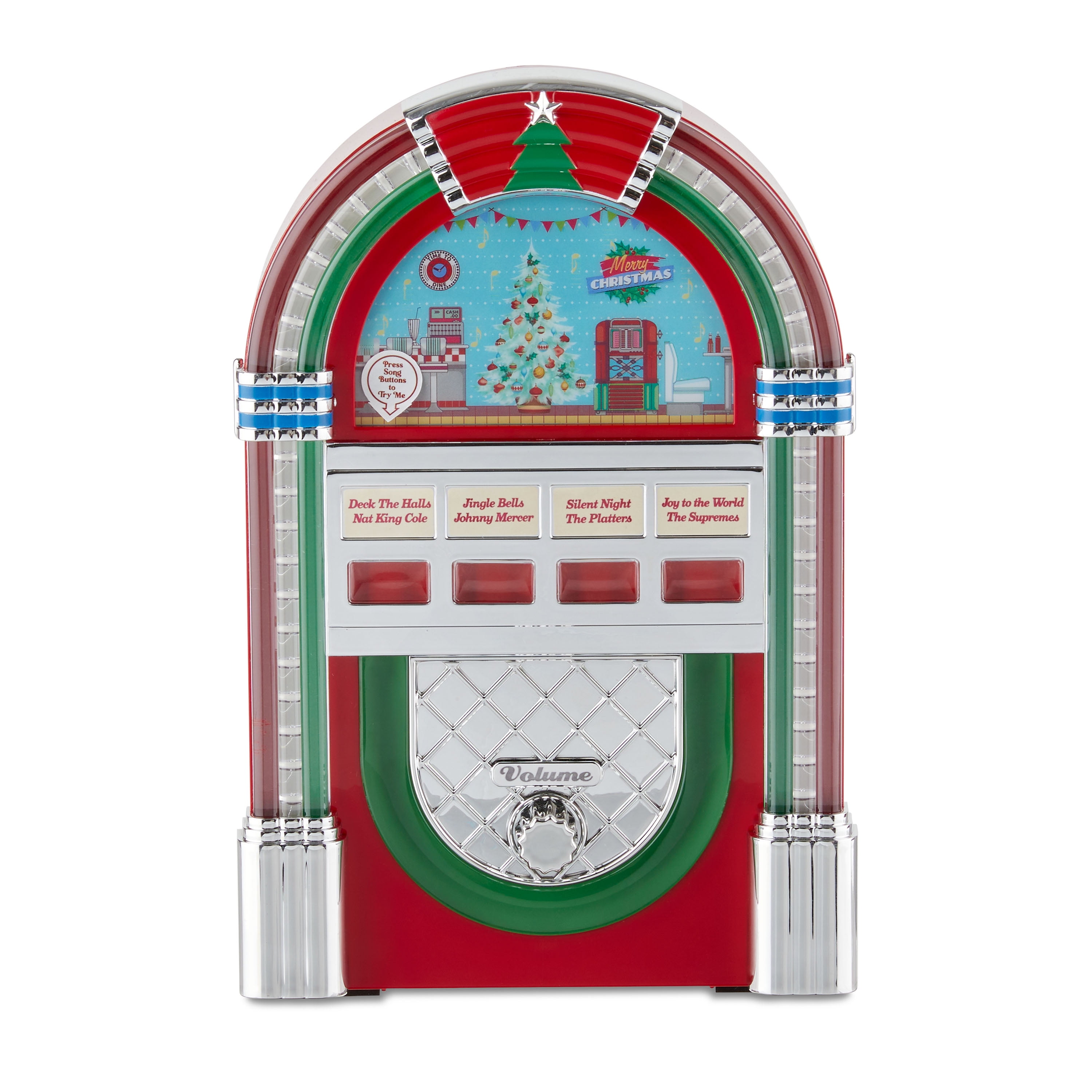 Mr. Christmas 9-inch Decorative Vintage Jukebox Red