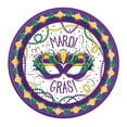 thumbnail image 1 of 9" Jazzy Mardi Gras Paper Dinner Plates, 8ct, 1 of 1