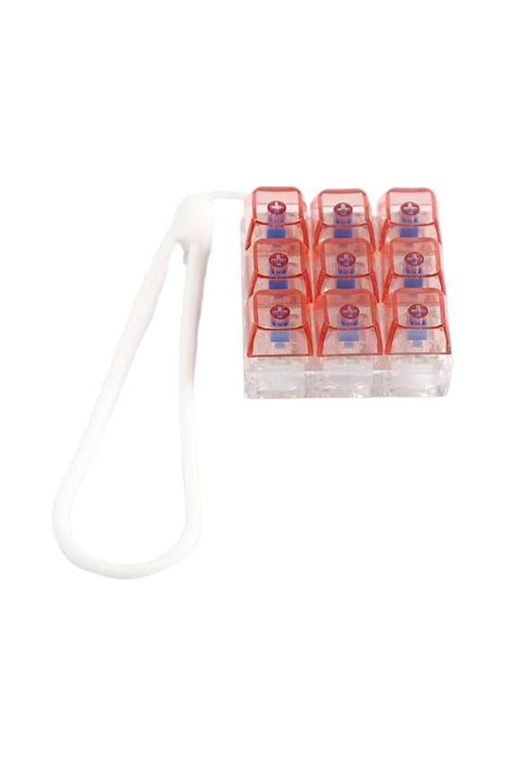 9 Key Keycaps Keychain Toy Switches Tester with Silicone Cord with Tactiled Feedback Stress Relief for Adults Kids Gift