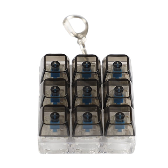 9-Key Mechanical Keyboard Switches Tester Keychain With 9 Clicky Keys For Stress Relief And Office Decoration