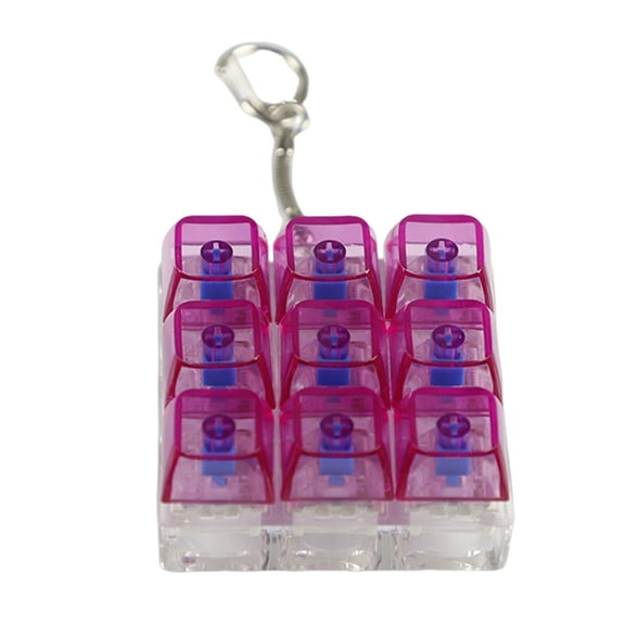 9-Key Mechanical Keyboard Switches Tester Keychain With 9 Clicky Keys For Stress Relief And Office Decoration