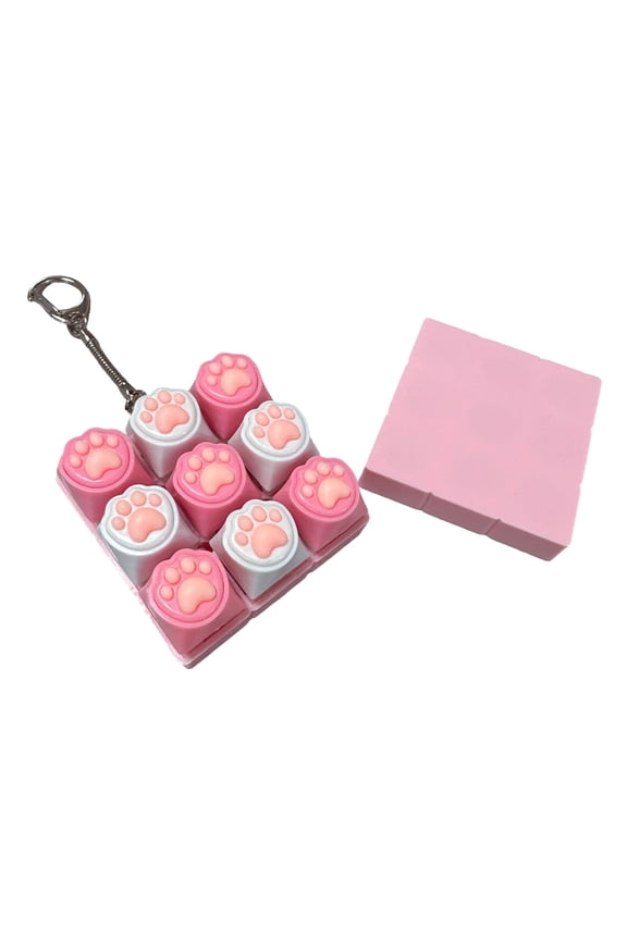 9 Key Mechanical Switches Tester With Tactiled Clicks Sound For Anxieties Relief And Focusing Training with Keychain