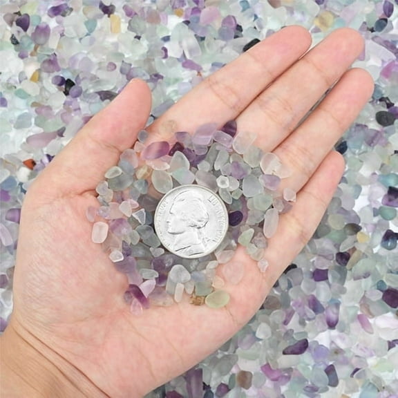 9 LB Crystals Crushed Quartz Chips Bulk Tumbled Natural Stones Succulent Pebbles Decorative Rocks Gravels for Aquarium Fish Tank Vase Filler DIY Crafts Indoor Plants, Crafting