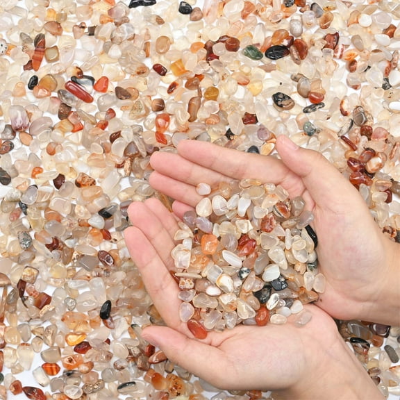 9 LB Crystals Crushed Quartz Chips Bulk Tumbled Natural Stones Succulent Pebbles Decorative Rocks Gravels for Aquarium Fish Tank Vase Filler DIY Crafts Indoor Plants, Crafting