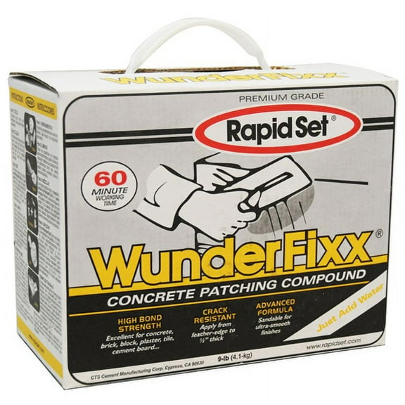 9 LB Wunderfixx Concrete Patching Compound Is A Durable Fast Setting 1, Each