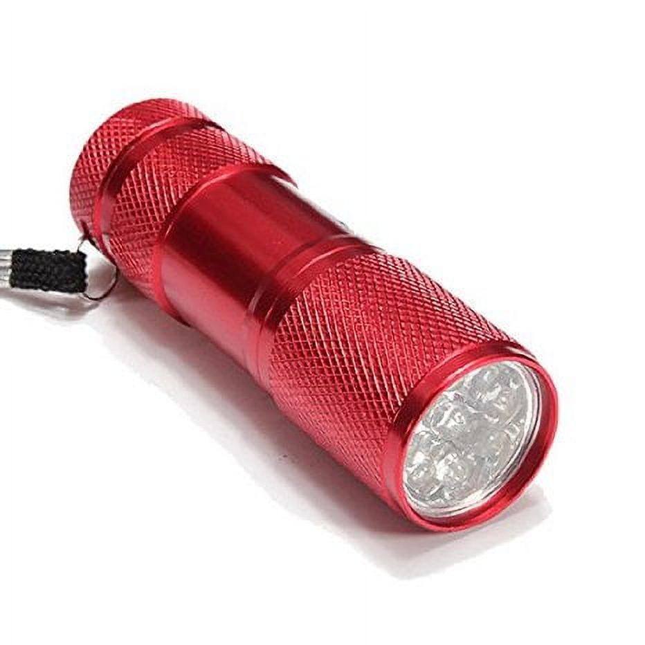 Beculerty Mini Pocket Red Flashlight 9 Led 670 Nm Torche Puissante Lumière  Rouge pour Lampe de Poche de Chasse