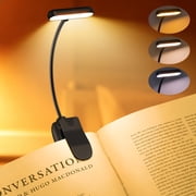 Victsing Rechargeable Book Light,Portable Clip on LED Reading Light for Reading in Bed with Eye Caring 3 Color Temperatures,5 Brightness Levels,Lightweight for Book Lovers