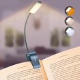 thumbnail image 1 of 9 LED Rechargeable Book Light for Reading in Bed -Eye Caring 3 Color Temperatures,Stepless Dimming Brightness,80 Hrs Runtime Small Lightweight Clip On Book Reading Light for Kids, 1 of 7