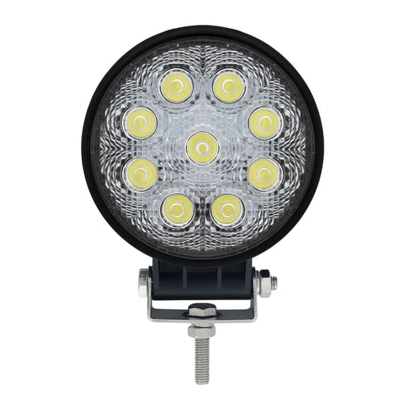 9 LED Work/Spotlight. High Power 3-Watt Diodes 1400 Lumens 10V-24V Range