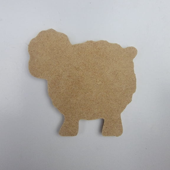 9" Lamb, Unfinished MDF Art Shape by Wooden Craft Cutouts