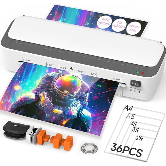 9" Laminator Machine, 11-in-1 Thermal and Cold Laminating Machine with Never-Jam Technology