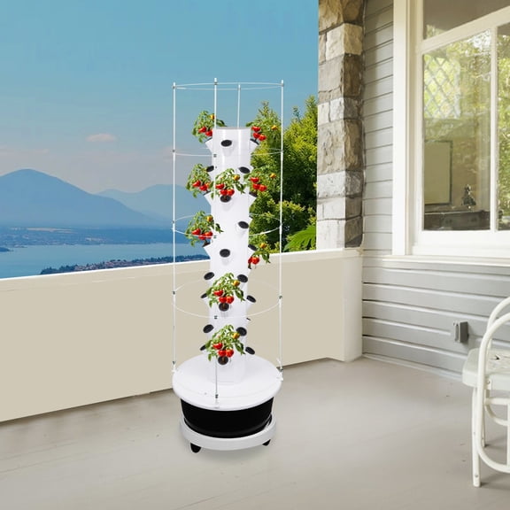 9 Layer 36 Pot Vertical Hydroponic Garden Tower System Aeroponics Home Grow Kit