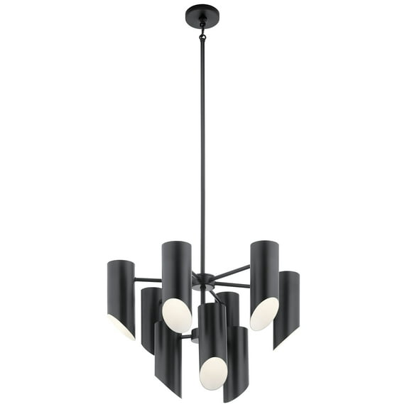 9 Light 2-Tier Chandelier 17.5 Inches Tall By 26 Inches Wide -Traditional Installation Kichler Lighting 52162Bk