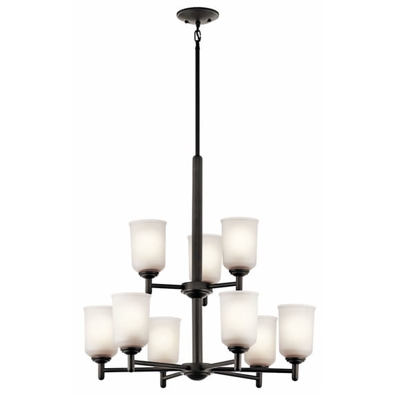 43672OZ Kichler Lighting Shailene - 9 light 2-Tier Chandelier - 26.25 inches wide-Olde Bronze Finish -Traditional Installation