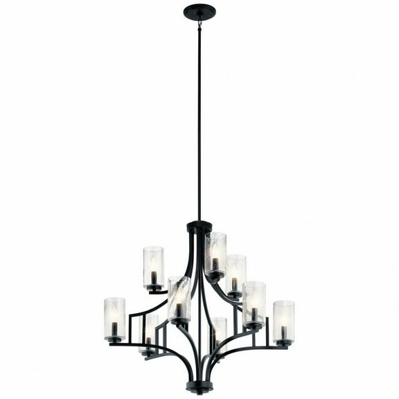 44073DBK Kichler Lighting Vara - 9 light 2-Tier Chandelier - 29.75 inches tall by 32 inches wide-Distressed Black Finish    -Traditional Installation