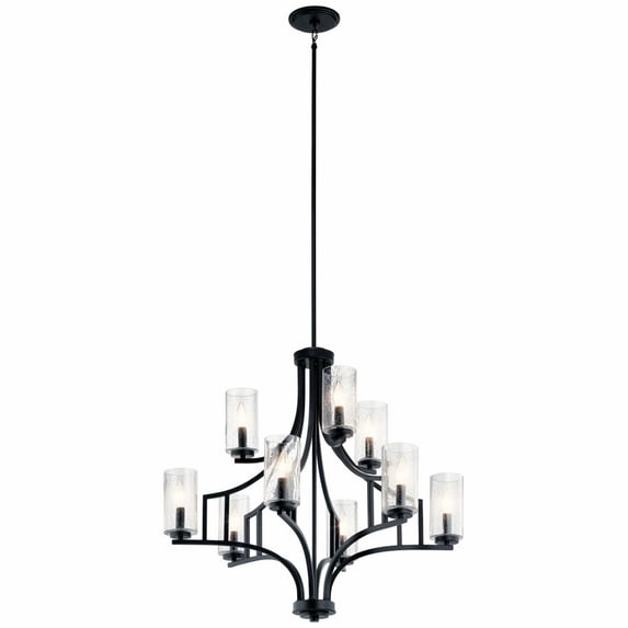 44073DBK Kichler Lighting Vara - 9 light 2-Tier Chandelier - 29.75 inches tall by 32 inches wide-Distressed Black Finish -Traditional Installation