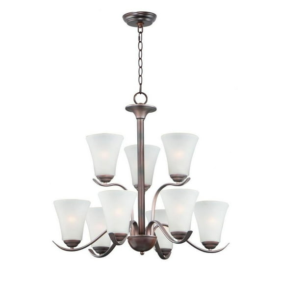 -9 Light Chandelier-26 inches Wide By 25 inches High-Oil Rubbed Bronze Finish Bailey Street Home 93-Bel-4167579