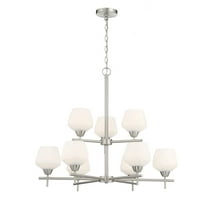 9 Light Chandelier-Brushed Nickel Finish    -Traditional Installation Minka Lavery 2179-84