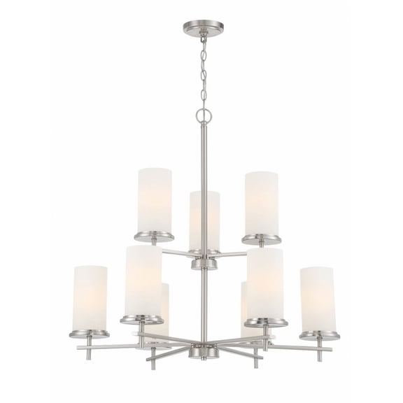 9 Light Chandelier-Brushed Nickel Finish    -Traditional Installation Minka Lavery 4099-84